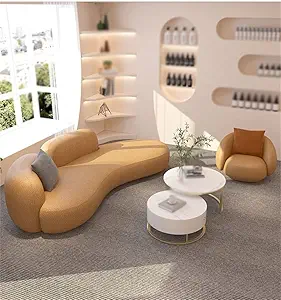 Curved Accent Sofa Points Lounge Floor Bar Chaise Lounge Sofa Sofa Salon Furniture