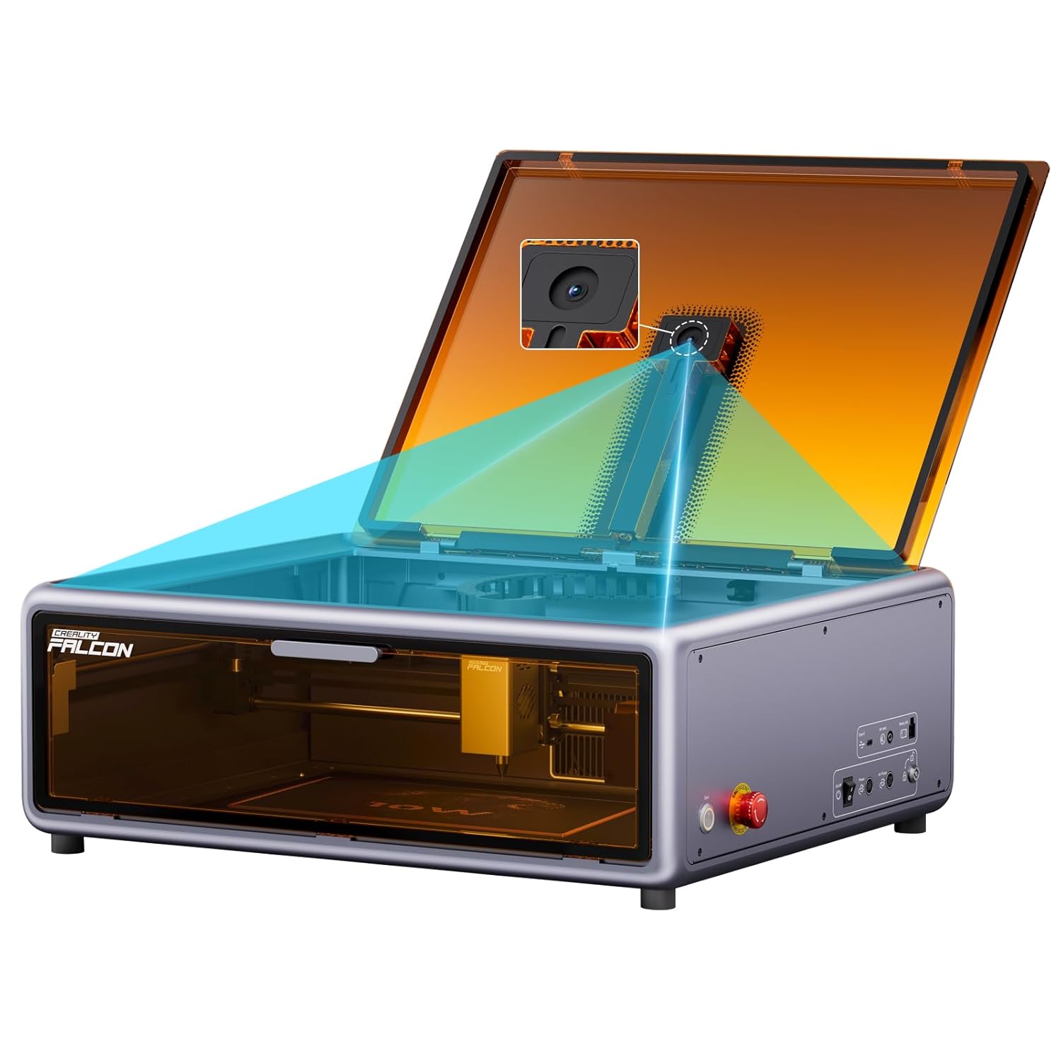 Creality Laser Engraver Falcon A1 10W with Fully Enclosed Design High Compatibility & Easy Assembly,Speed up to 600mm/s, Precision Engraving Machine for Hobbyists, DIY Enthusiasts