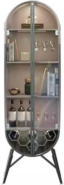 Wine Cabinet Corner Cabinet Wine Cabinet Post-modern Minimalist Villa Bar Glass Showcase Restaurant Sideboard Bottle Rack (Color : B, Size : S60cm)