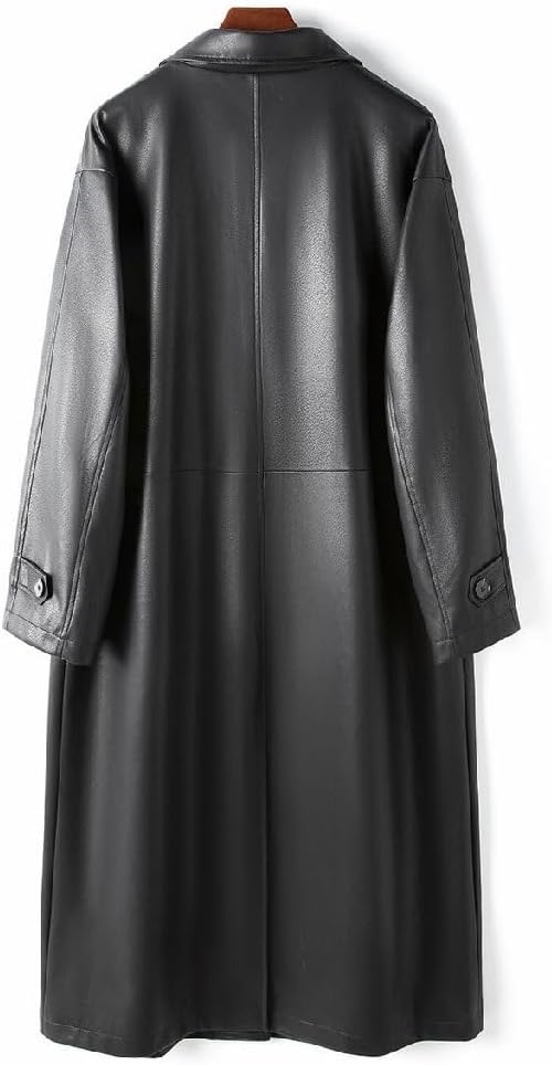 Leather Jacket Fall Women's Long Loose Leather Trench Coat