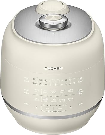 [CUCHEN] CRT-RPK1040IUS | 2.1 Ultra High-Pressure Induction Heating Rice Cooker 10 Cup (Uncooked) | Full Stainless Power Lock System | Auto Steam Clean | Voice Guide | Made in Korea | Ivory