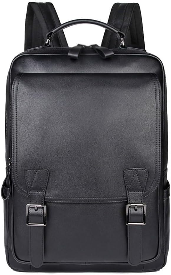 Fashionable men's leather backpack Men's large capacity top layer cowhide multifunctional computer backpack