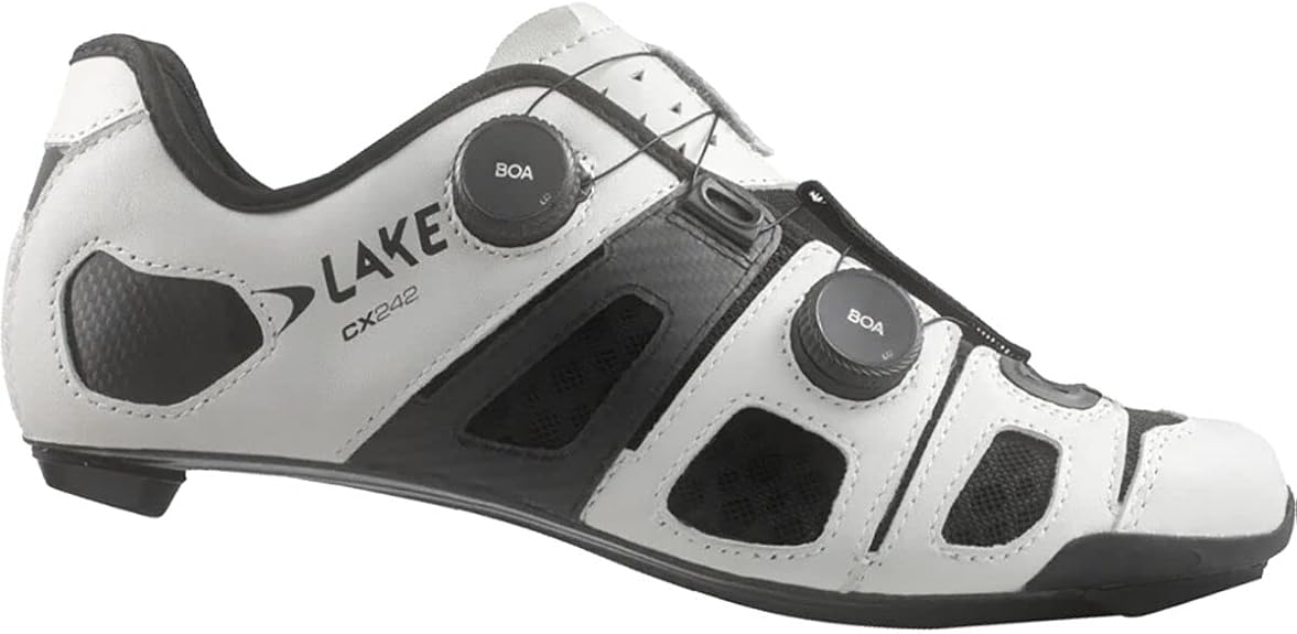 Lake Cx242 Cycling Shoe - Men's White/Black, 44.5