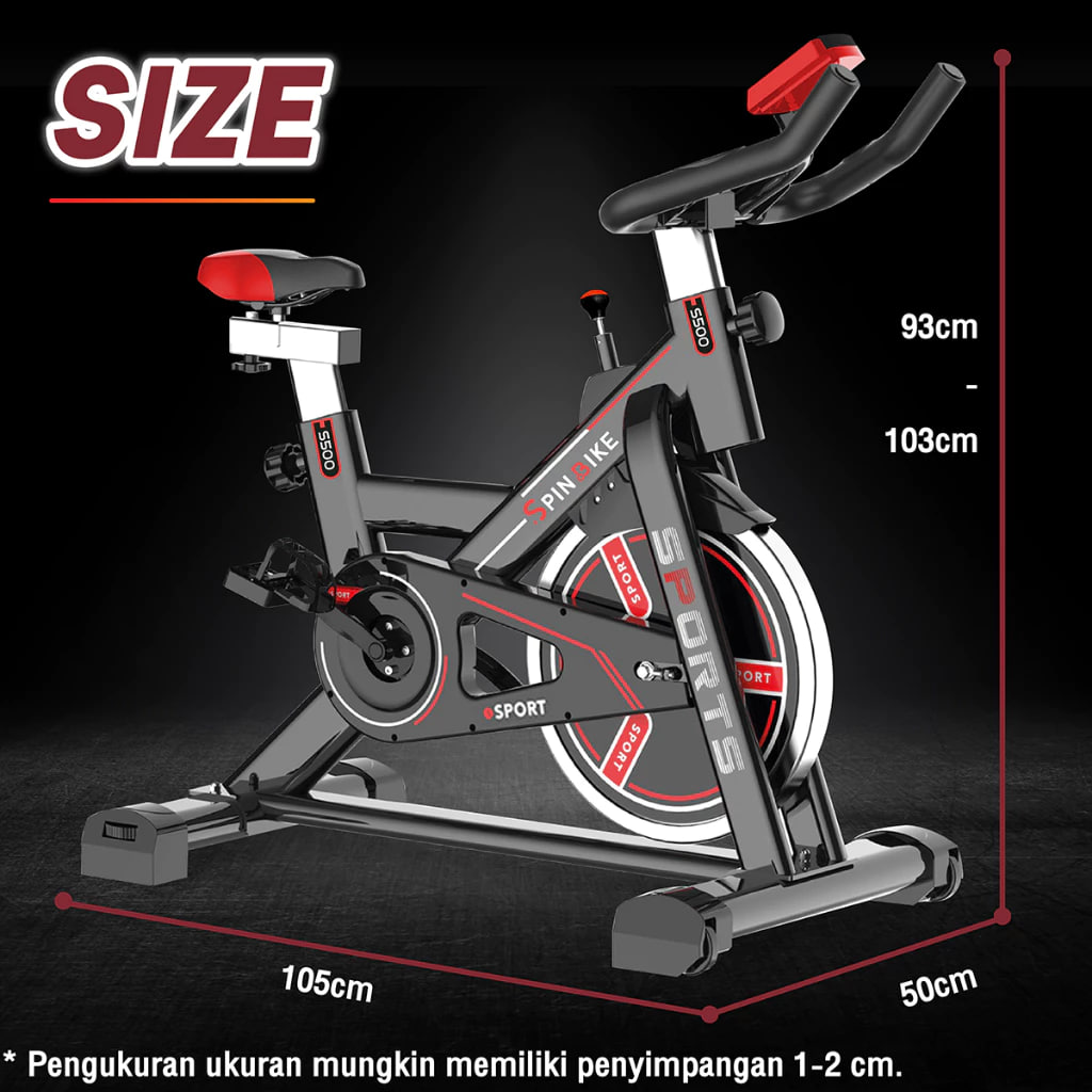 BG SPORT Sepeda Statis Spin Bike Alat Olahraga Fitness Cardio