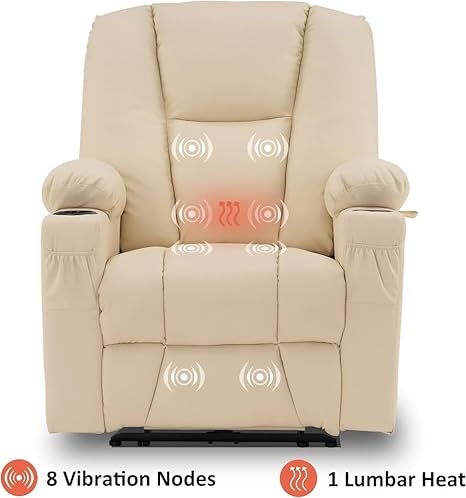 Ergonomic Single Lounge Sofa Home Theater Seating Lazy Boy Recliner Chair Home Theater Seating Manual Recliner Chair, Gaming Waterproof Leather Reclining Chairs for Small Spaces, Living Room Single So