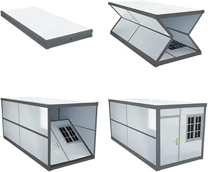 Portable Foldable House–Tiny Expandable Container Home with Modern Design, Ideal for Construction Sites, Emergency Shelters, and Temporary Living Arrangements for Families