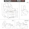 Electric Power Lift Recliner Chair for Elderly with Massage and Heat, Comfortable Leather Living Room, Sofa Adults, Gaming Spacious Seat - Lazy Boy