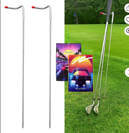 Mobile Pro Shop V-Shaped Golf Club Stand, 2 Pack - Keeps Clubs Clean, Dry & Visible (Gray)