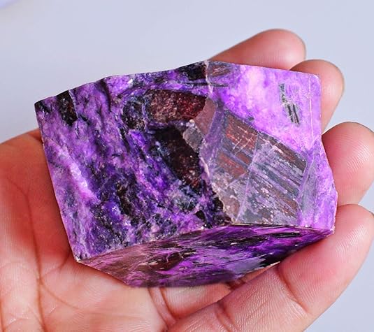 Natural Sugilite Rock, Sugilite Rough from South Africa, Crystal, 820 CTW, Mineral Specimen, Raw Stone, Sugilite Slab,
