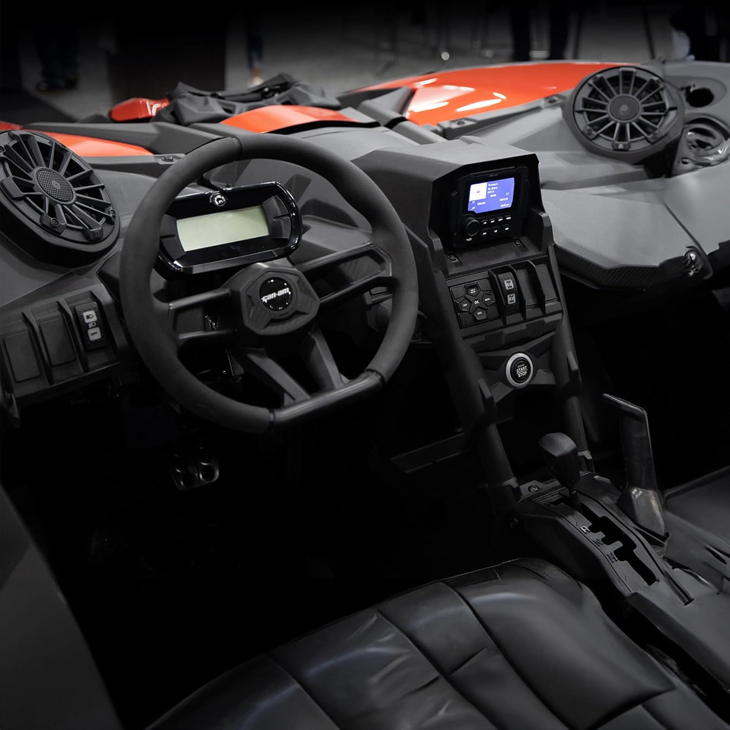 MB Quart 1800 Watt Stage 5 Can Am X3 Tuned, Premium Complete Audio Car Speakers Sound System Utility Terrain Vehicles, Off Road, Black