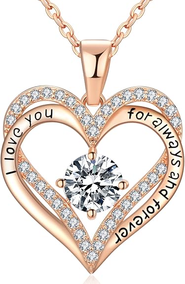 18K Rose Gold Necklaces for Women Birthday Gifts for Women Jewelry for Women Birthday Gifts for Wife Girlfriend Daughter Wife Birthday Gifts for Anniversary Mothers Day Christmas Valentines Gifts