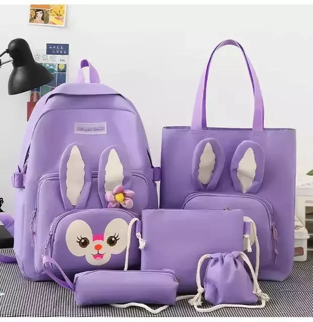 Ensemble de sacs d'école pour petites filles, 5 pièces, joli sac à dos d'école, vente en gros, collection