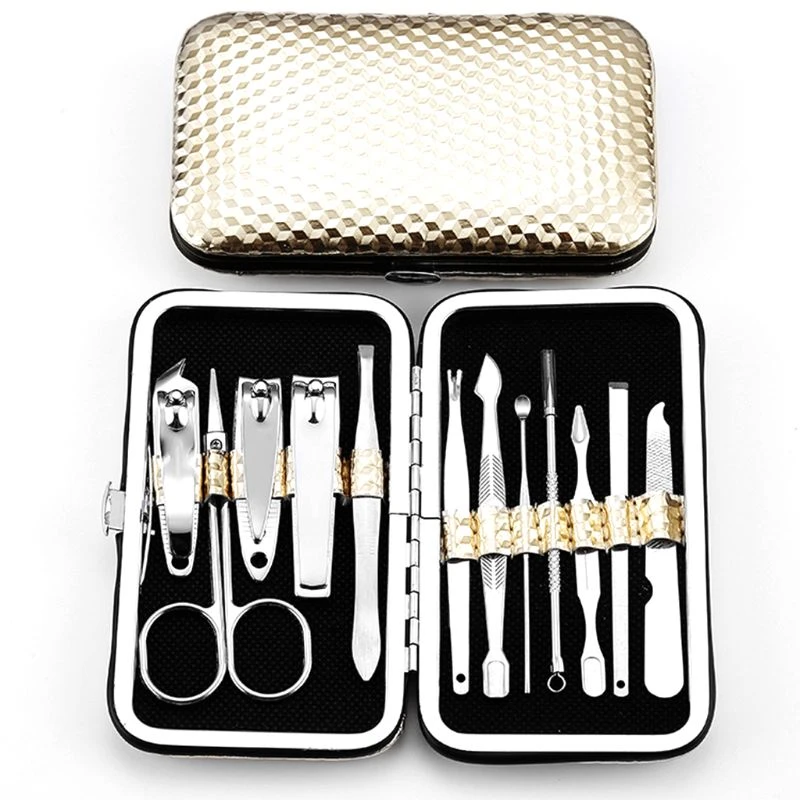Kit de soins professionnels des ongles, ensemble de soins de manucure et de pédicure pour femmes, avec étui de voyage