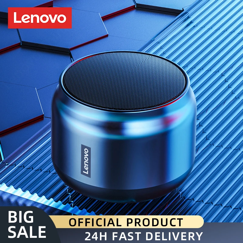 Lenovo Haut-parleur Portable sans Fil Bluetooth Étanche, Boîte Micro avec USB, Extérieur, Musique Surround, Basse, 100% d'Origine, K3