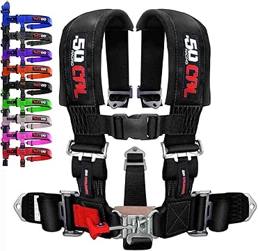 1pc Black 5 Point Harness for Bucket Seat, Race Latch, 9 Colors Racing Harness 5 Point UTVs, RZRs, Off Road Vehicles, and Race Cars [6001]