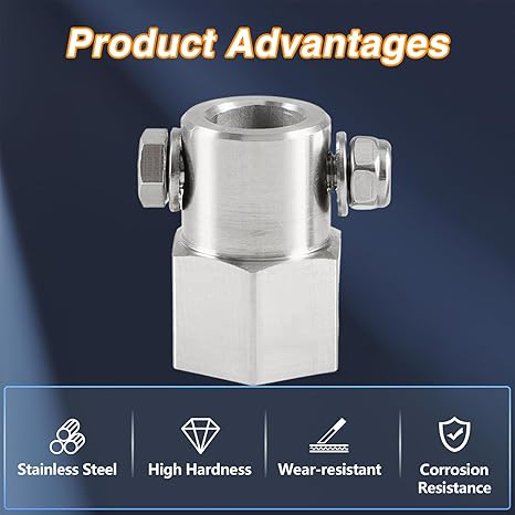 Upgraded Stainless Steel Top Wind Trailer Jack Crank Handle Cordless Drill Adapter with a 1/2 Inch Socket Adapter Bit