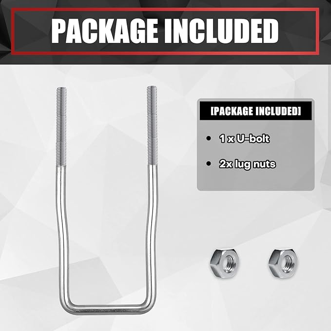 U-Bolt Trailer Spare Tire Bracket, Spare Tire Carrier Galvanized Threaded Spare Tire Mount Bracket Side Mount 4 or 5 Lugs fit for Fishing Boat, Ski Boat or Sailboat Trailer