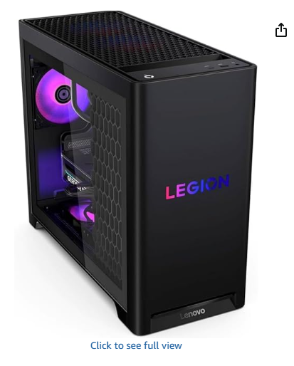 Lenovo Legion Tower 5i – AI-Powered Gaming PC - Intel® Core Ultra 7 265F Processor – NVIDIA® GeForce RTX™ 5070 Ti Graphics – 32 GB Memory – 1 TB Storage – 3 Months of PC GamePass