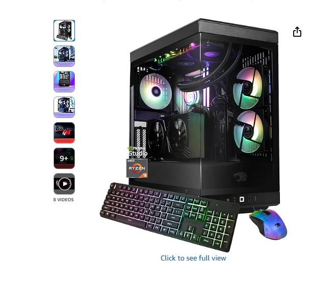 iBUYPOWER Y40 PRO Black Gaming PC Desktop Computer AMD Ryzen 9 7900X CPU, NVIDIA GeForce RTX 5070Ti 16GB GPU, 32GB DDR5 RGB 5200MHz RAM, 2TB NVMe SSD, Windows 11 Home, Keyboard, Mouse - Y40BA9N57T01