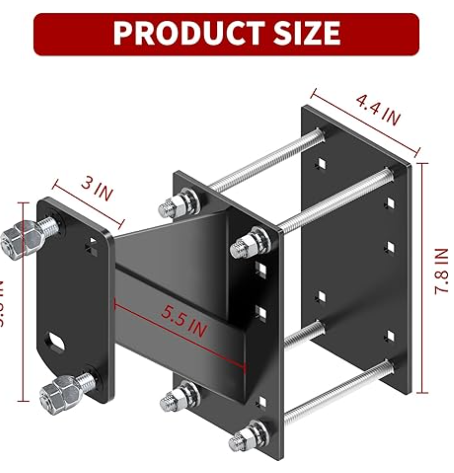 Trailer Spare Tire Mount for Utility,Spare Tire Carrier,Heavy Duty Holds up to 160 Lbs, Fits 4 & 5 & 6 Lugs Wheels on 4", 4.25",4.5'', 4.75'', 5'' and 5.5'' Bolt Patterns